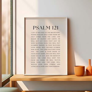 Psalm 121 NIV The LORD is Thy Keeper Bible Verse Wall Art, Christian Home Decor, Christian Wall Art Printable, Scripture Digital Download