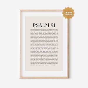Psalm 91 NIV Bible Verse Wall Art: Christian Home Decor (Digital Download)