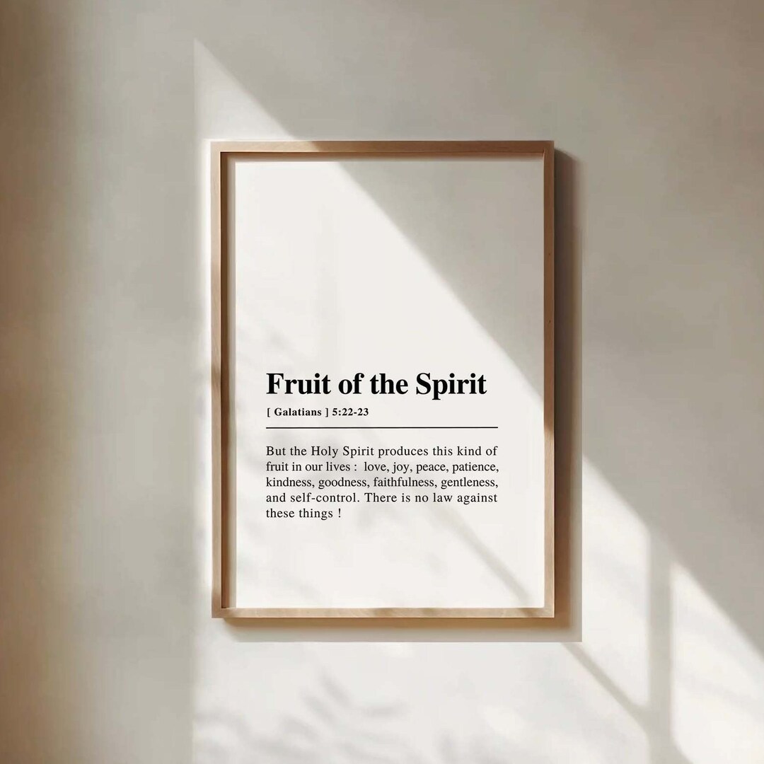 Fruit of the Spirit Wall Art, Galatians 5:22-23, Bible Verse Print ...