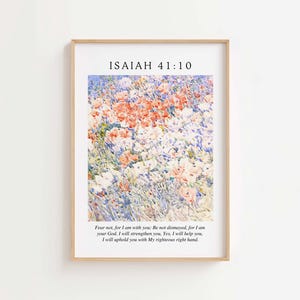 Isaiah 41:10 NKJV Fear not, for I am with you, Bible Verse Printable, Christian Wall Art, Scripture Print, Vintage Bible Verse Wall Hanging
