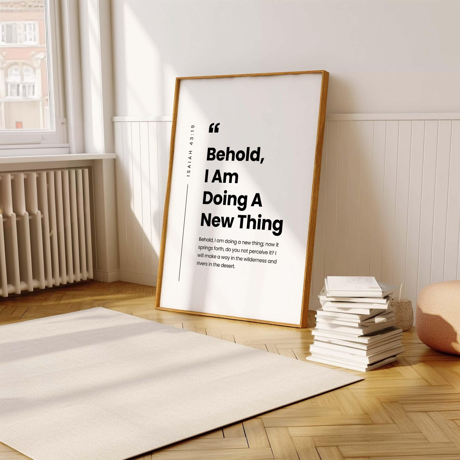 Isaiah 43:19 ESV Behold, I Am Doing a New Thing, Bible Verse Wall Art ...