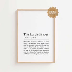 The Lord&#39;s Prayer Printable Matthew 6:9-13 Our Father in heaven, The Lord&#39;s Prayer Wall Art, Bible Verse Wall Art, Christian Wall Art,