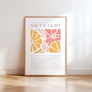 Salt & Light Bible Verse Print: Christian Home Decor (Digital Download)