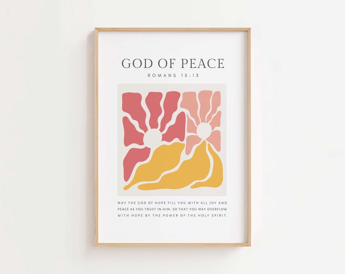Christian Wall Art Romans 15 Bible Verse Print Printable Scripture Wall ...