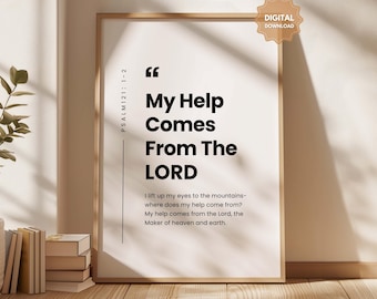 Psalm 121:1-2 Print – Christian Home Decor Bible Verse (Digital Download)