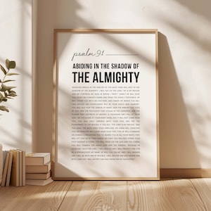 Psalm 91 NIV Bible Verse Print: Christian Wall Art (Digital Download)