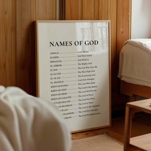 Names of God Wall Art Print: Christian Home Decor (Digital Download, 5 JPEG Files) image 8