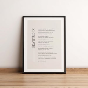 The Beatitudes Wall Art: Christian Home Decor (Digital Download)