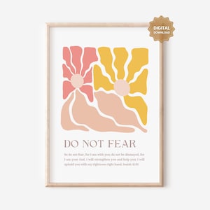 Isaiah 41:10 NIV So do not fear for I am with you, Bible Verse Wall Art Printable, Christian Wall Art, Scripture Digital Download
