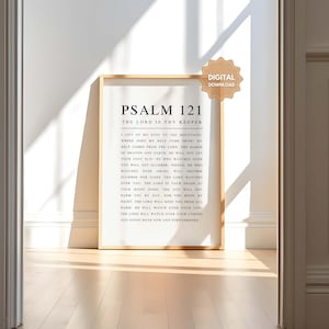 Psalm 121 NIV The LORD is Thy Keeper Bible Verse Wall Art, Christian Home Decor, Christian Wall Art Printable, Scripture Prints