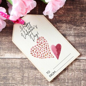 Valentines Day Tags Printable, Happy Valentines Day Printable Cards, Last Minute Valentines Cards, Teacher Classroom Valentines Printable