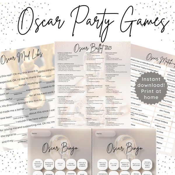 Oscar Ballot Etsy