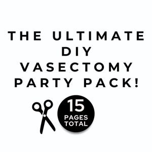 Ultimate Vasectomy Party Pack, DIY Funny Vasectomy Food & Drink Gift Basket, Vasectomy Care Package, Vasectomy Card and Banner