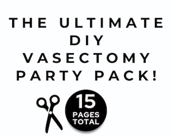 Vasectomy Party Pack, Girt for Husband Vasectomy DIY Funny Vasectomy Food & Drink Gift Basket, Vasectomy Care Package, Vasectomy Card Banner