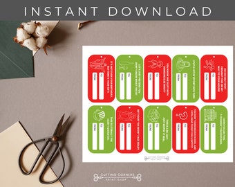 Druckbare sarkastische Weihnachtsgeschenkanhänger, digitale Wichtelanhänger, freche Weihnachtsanhänger, lustige Feiertagsgeschenkaufkleber, minimalistischer Geschenkanhänger