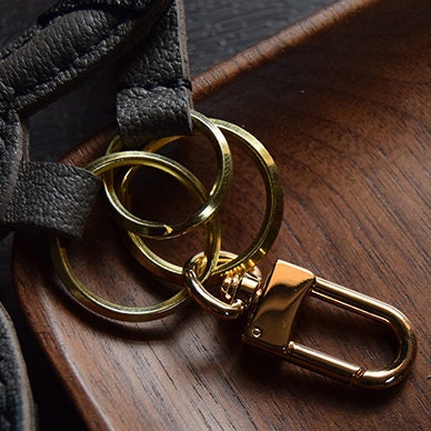 Luxury Black Pikachu Leather Keychain Leather Keychain for Women ...