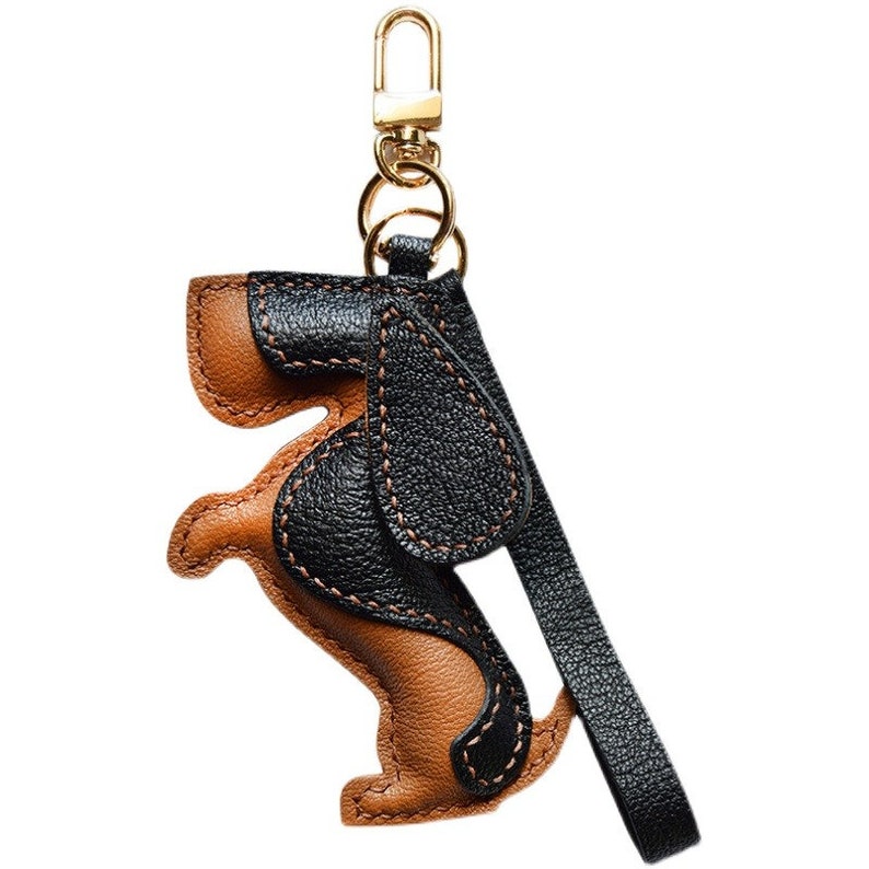 Luxury Puppy Keychain Leather Dog Keychain for Designer Handbag, Tote ...