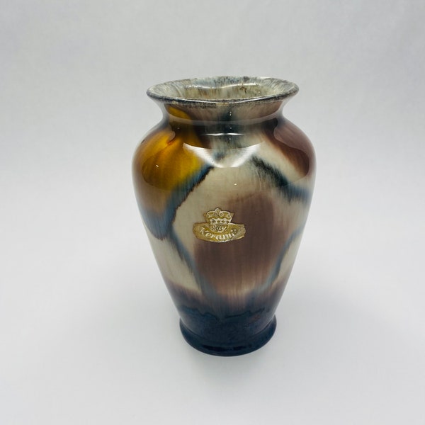 Vintage MCM Bay Keramik Drip Glaze Vase - West German Pottery - Drip Glaze Art Vase - Mid Century Art - 1950's MCM
