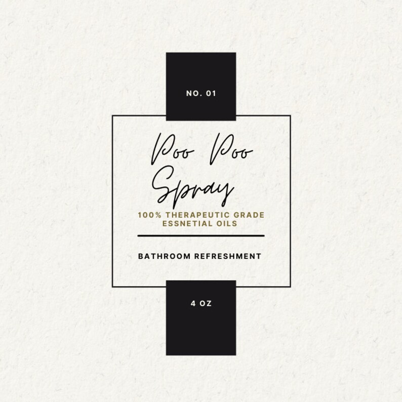 Printable PDF Label Poo Poo Spray Bathroom Spray Room - Etsy