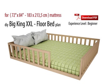 Big King XXL Montessori Floor Bed DIY Plan (PDF)