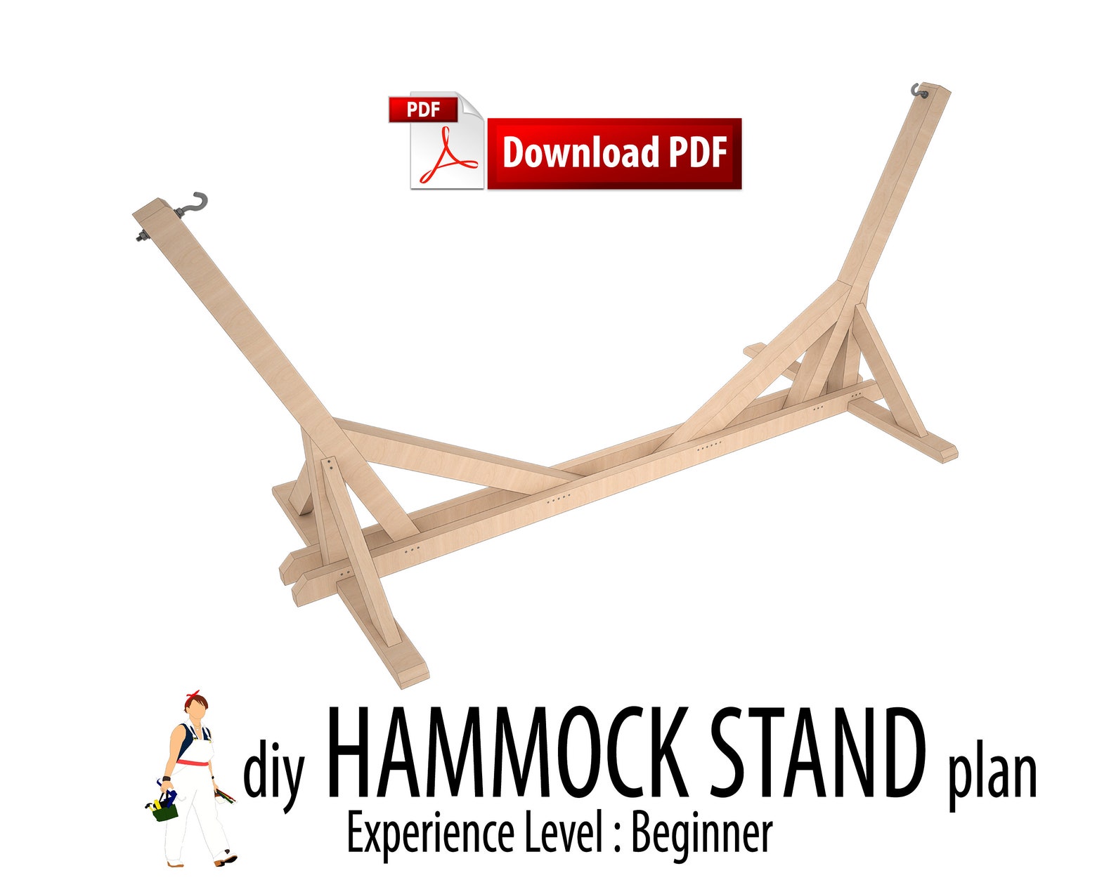 Diy Hammock Stand Plans for Garden Build Plans imperial US Etsy