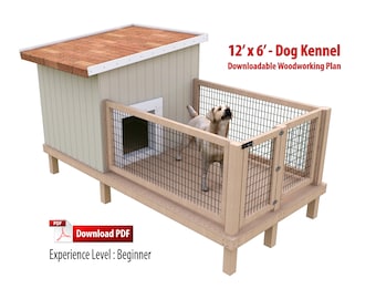 Outdoor Kennel Plans for Dog Garden, Build plans (Imperial - US Standard Lumber Sizes)