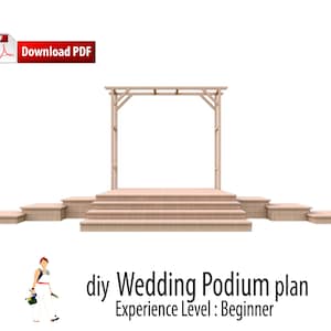 Diy Wedding Ceremony Podium Stage Stand Plan, Arch, Harbor Decor for Party Gift