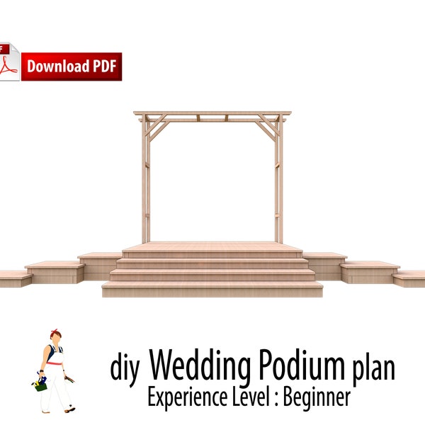 Diy Wedding Ceremony Podium Stage Stand Plan, Arch, Harbor Decor for Party Gift