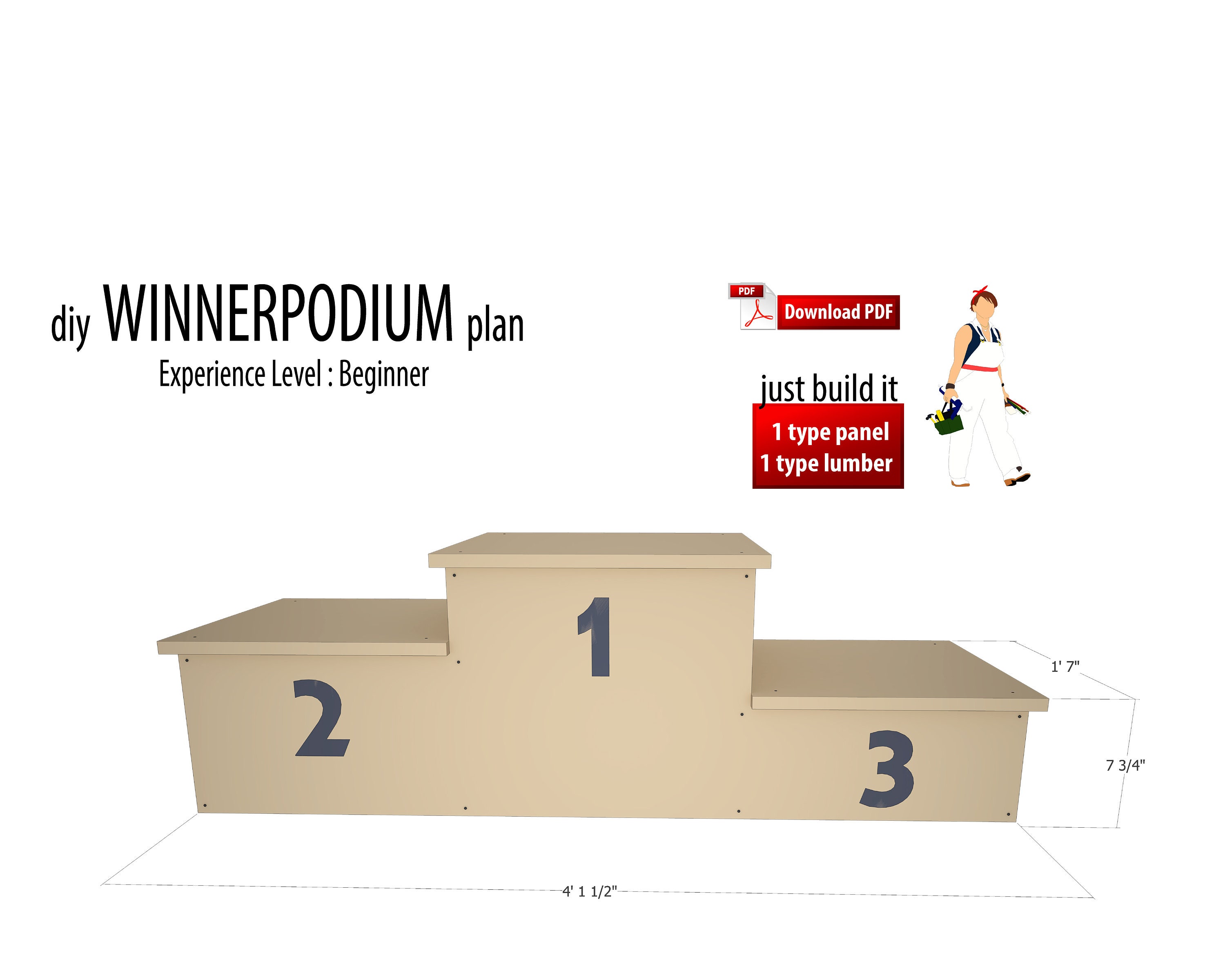 Diy Winner Award Victory Podium Stand Podium Stairs Plan, Yard Lawn
