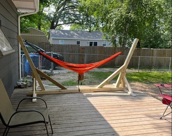 Wooden Hammock 2x4 Hammock Stand 2-Person Pergola Hammock Kit With