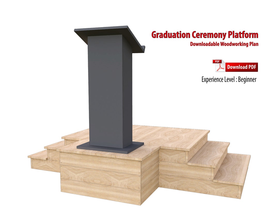 Graduation Ceremony Platform Podium Stand Woodworking Plan for School, How to Build Woodworking