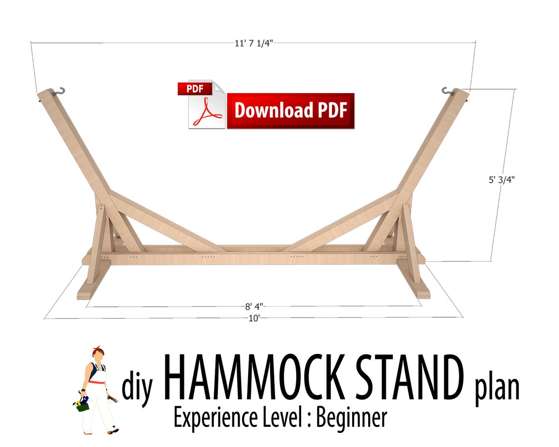 Diy Hammock Stand Plans for Garden Build Plans imperial US Etsy