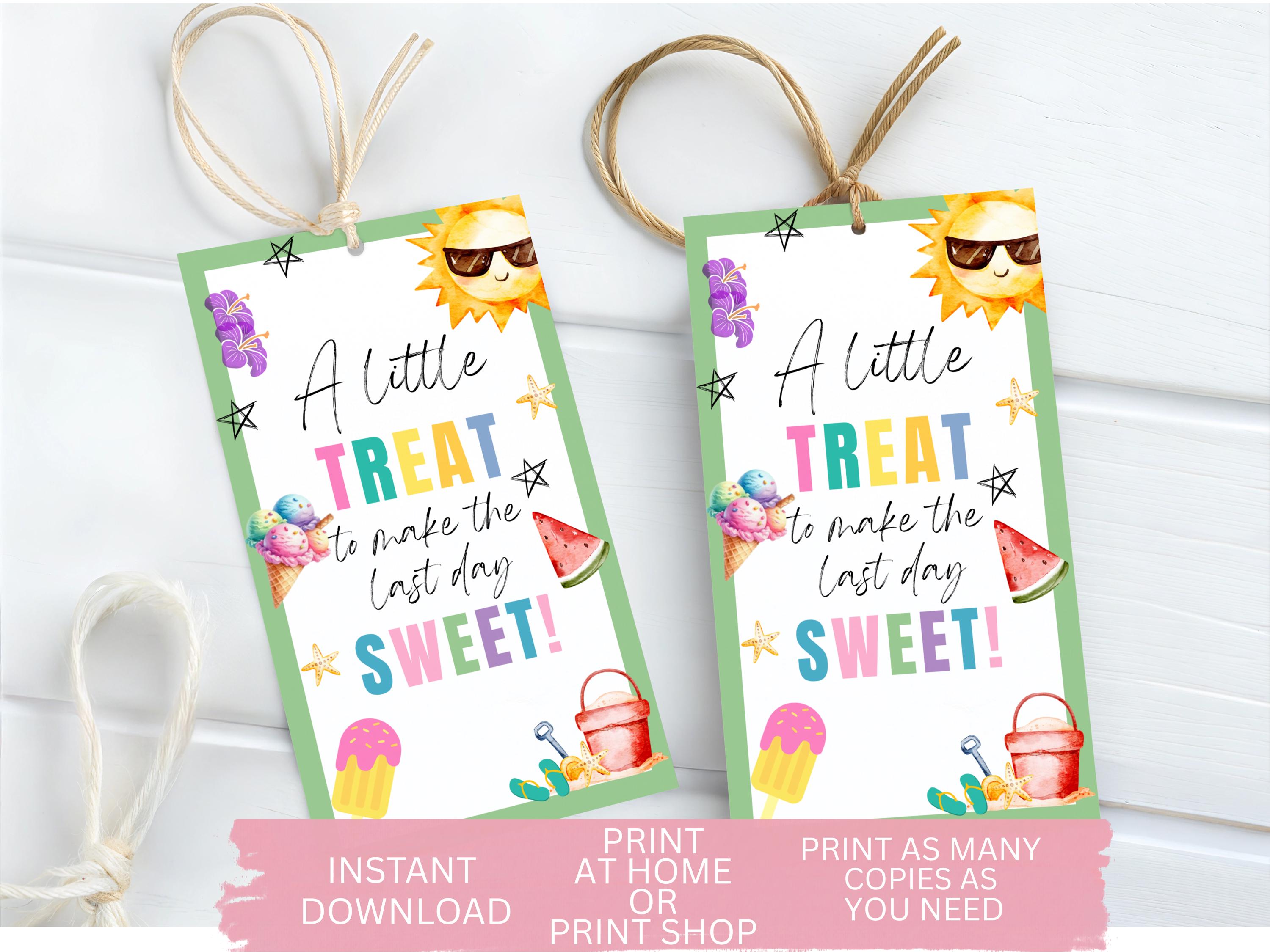 Last Day of School Gift Tag End of School Year | School Printable Tags ...