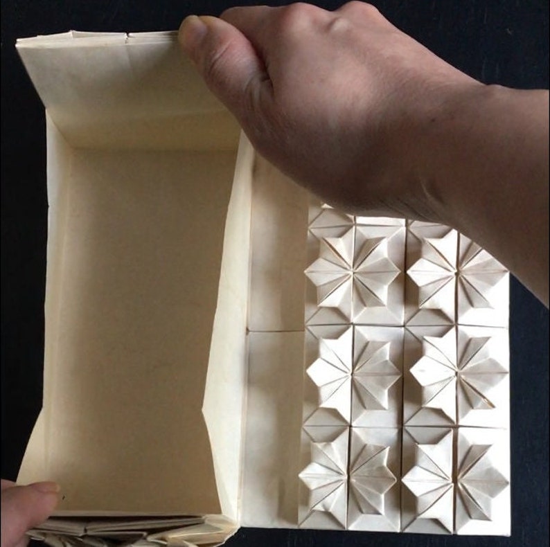 Origami Thread Box Tutorial : Origami Thread Book Organizer - Etsy