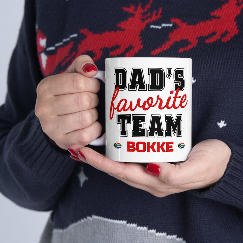 Rugby Mug, Rugby Gift for Dad, South Africa Rugby Mug, Rugby World