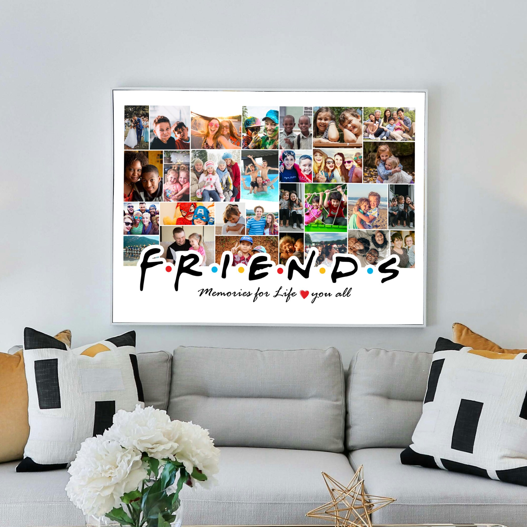 Photo Collage, Personalised Friends Photo Collage, Gift Ideas, Custom ...