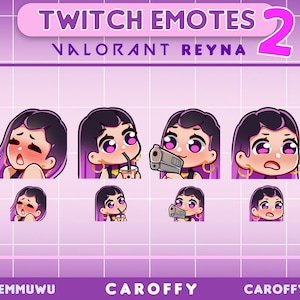Émotes mignonnes de Valorant Reyna | Ensemble 2 | Twitch, Discorde, Youtube