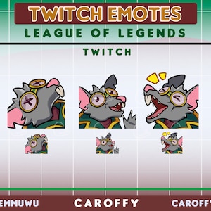 Cute Twitch Emotes BUNDLE | League of Legends | Twitch, Discord, Youtube
