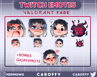 Niedliche Valorant Fade Emotes | Twitch, Discord, Youtube
