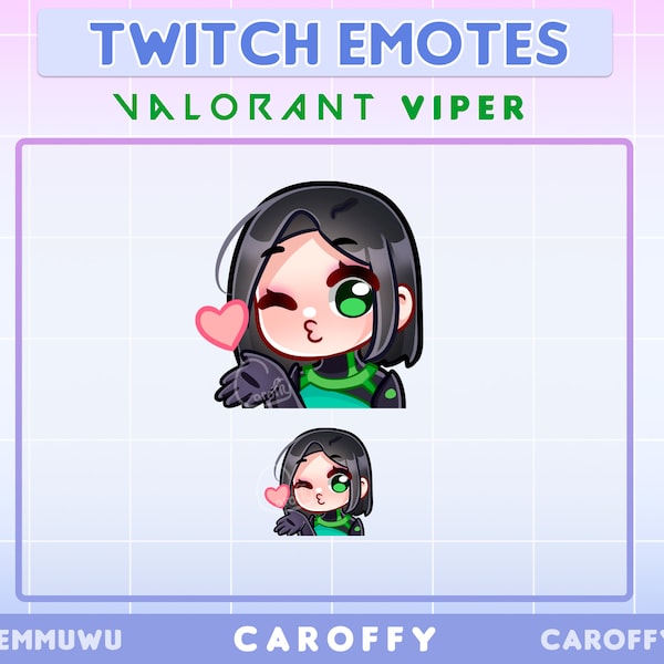 Cute Valorant Viper Emote | Blow Kiss | Twitch, Discord, Youtube