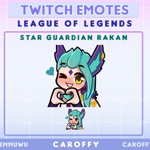 Cute Star Guardian Rakan Emote | League of Legends | Twitch, Discord, Youtube