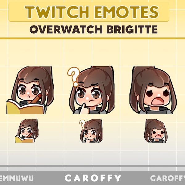 Emotes mignonnes Overwatch Brigitte | Twitch, Discorde, Youtube