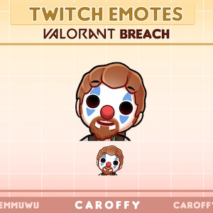 Cute Valorant Breach Emote | Clown | Twitch, Discord, Youtube