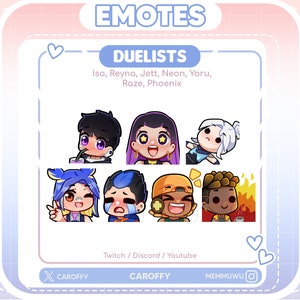 Valorant Emote bundle | DUELISTS | Twitch, Discord, Youtube