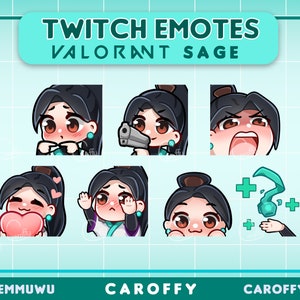 Bonitos gestos de Valorant Sage BUNDLE / Twitch, Discord, Youtube