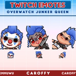 Lindo paquete de gestos Junker Queen de Overwatch / Twitch, Discord, Youtube