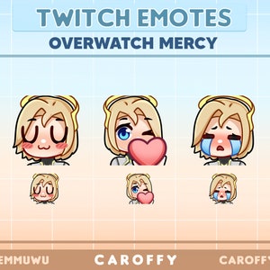 Cute Overwatch Mercy Emotes | Twitch, Discord, Youtube