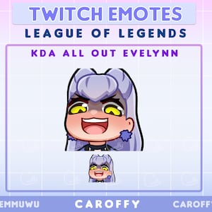 Cute KDA All Out Evelynn Emote | League of Legends | Twitch, Discord, Youtube