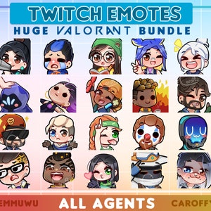 HUGE 20x Valorant Emote bundle | ALL AGENTS | Twitch, Discord, Youtube
