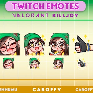 Cute Valorant Killjoy Emotes | Twitch, Discord, Youtube